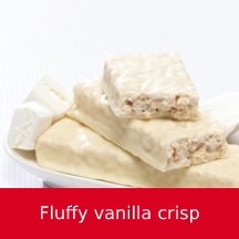 Fluffy vanilla crisp bar