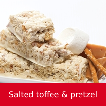 Salted toffee and pretzel bar